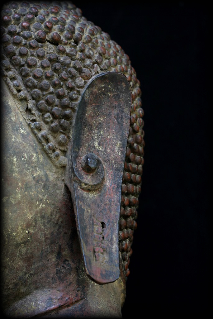 Extremely Rare 17C - 18C Walking Wood Laos Buddha #A20